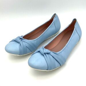 Sabrinas London Knotted Flats Women’s Size 39 Round Toe Slip On Comfort Blue